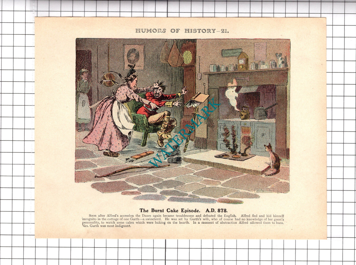 King Alfred Burns Cakes - c.1921 Clipping / Print