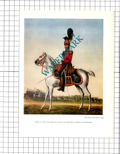 16th Queen's Lancers / 10th Prince Of Wales's Own Hussars  - 1957 Clipping