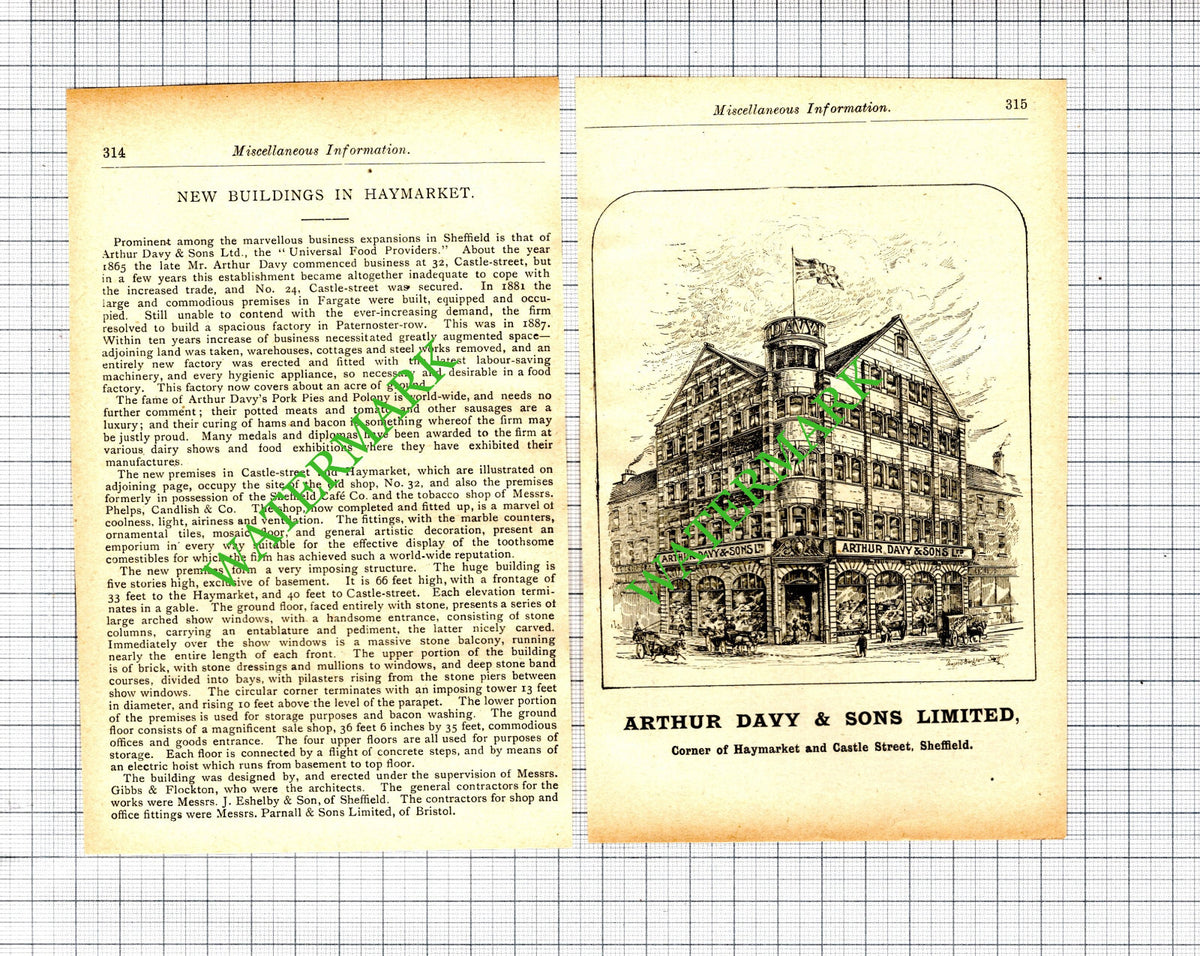 Arthur Davy & Sons Ltd Sheffield  -  1904 Two-Part Cutting