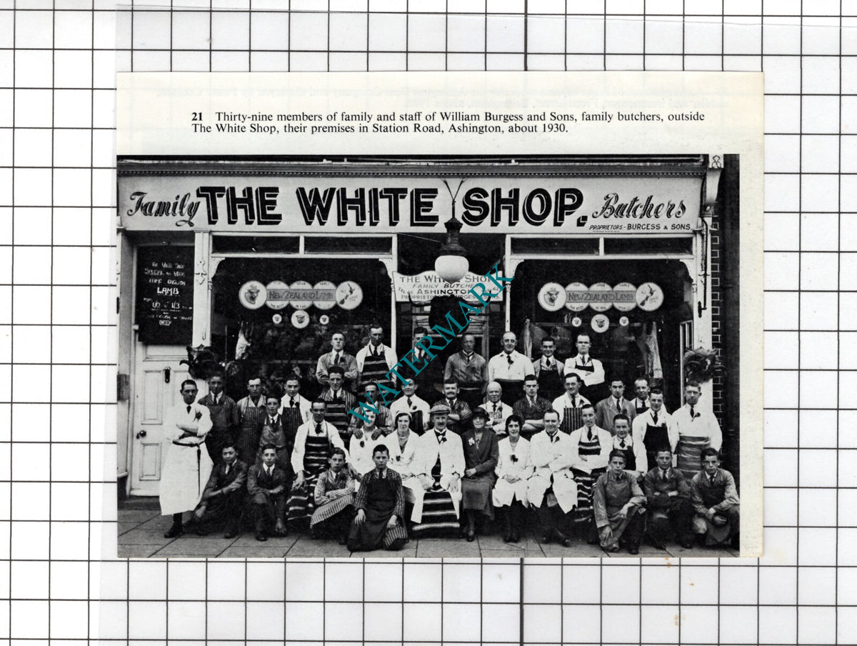 William Burgess The White Shop Butchers Ashington Northumberland  -Small Cutting