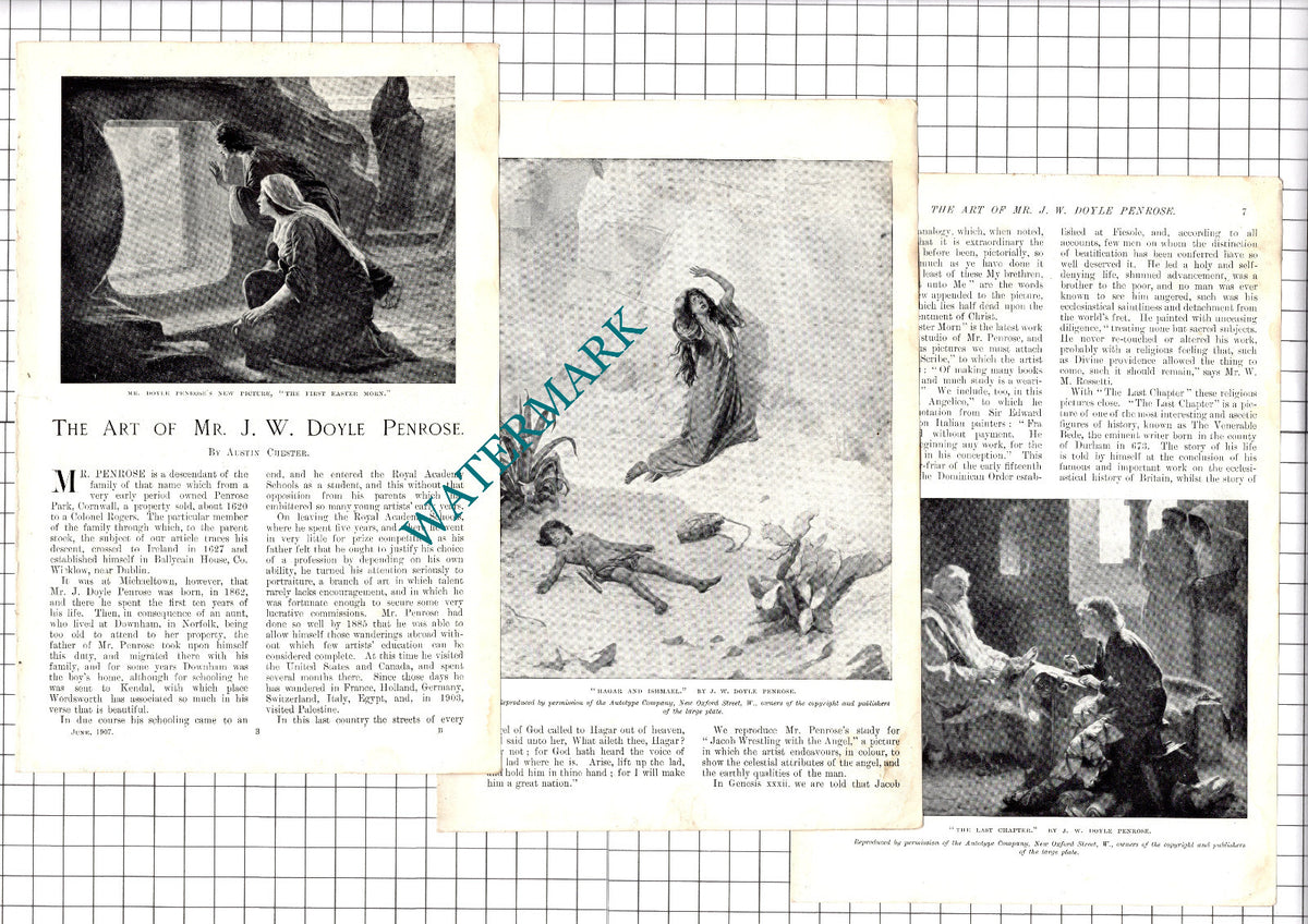 Mr J W Doyle Penrose Painter - 1907 Article