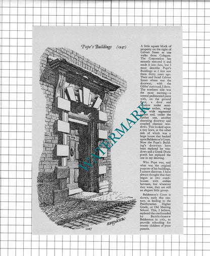 Pope's Buildings Norwich Norfolk / Pottergate Norwich - 1970s Clipping/ Print