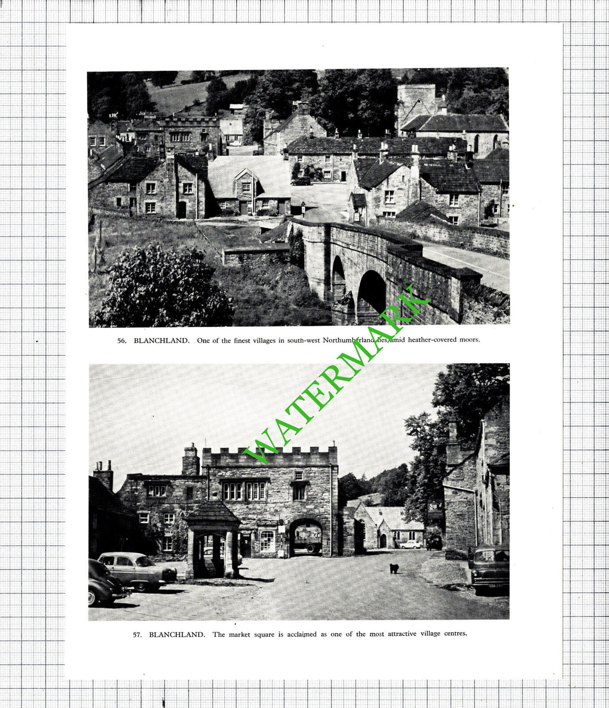 Shipley Art Gallery Gateshead / Blanchland Northumberland -  1958 Cutting/ Print