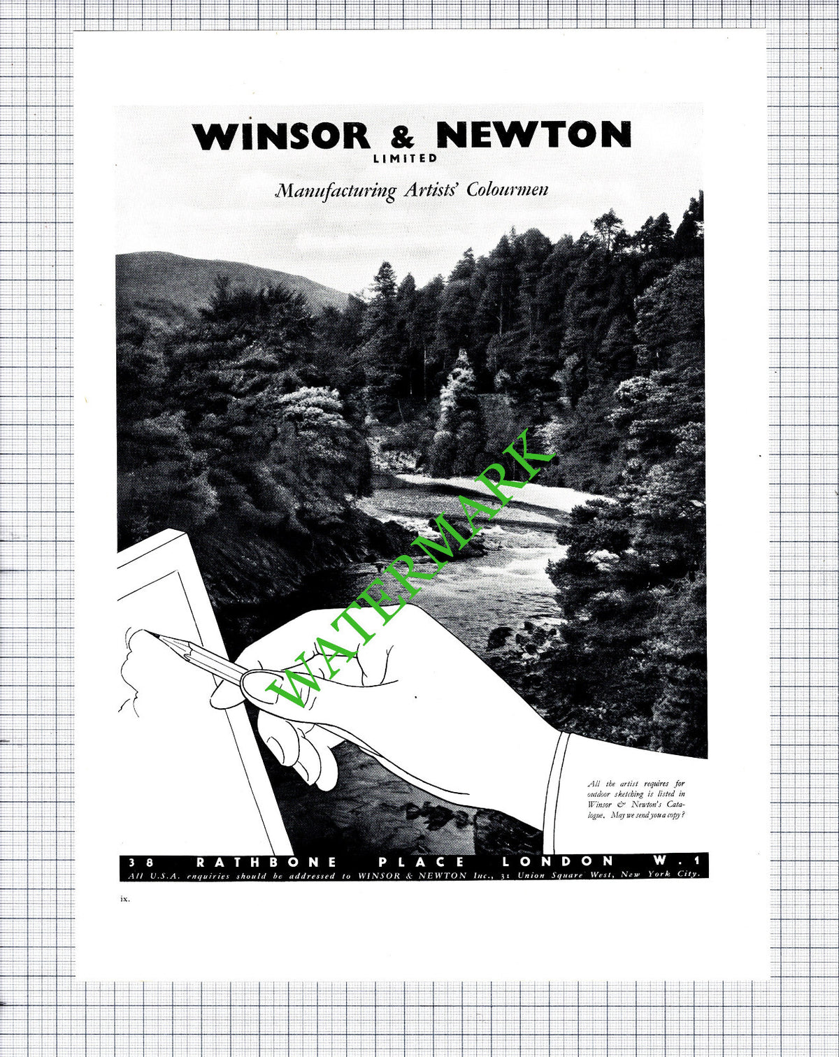 THREE Winsor & Newton Ltd Advert  - 1936 Cutting / Print  x 3
