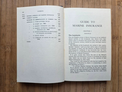 Guide To Marine Insurance by Henry Keate  1928  - Vintage Book
