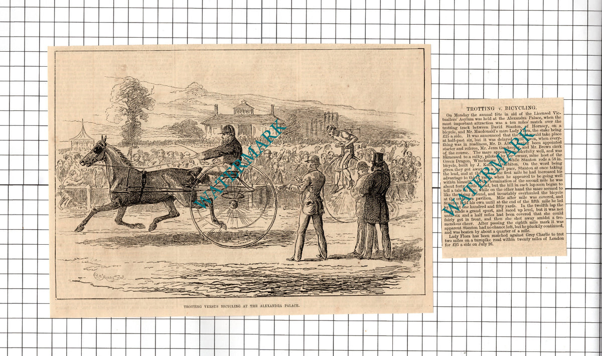 David Stanton Hornsey Green Dragon Winchmore Hill Race - 1875 2-Part Cutting