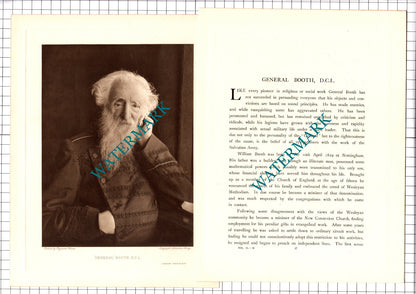 General Booth William Booth -- c.1920 Print / Article