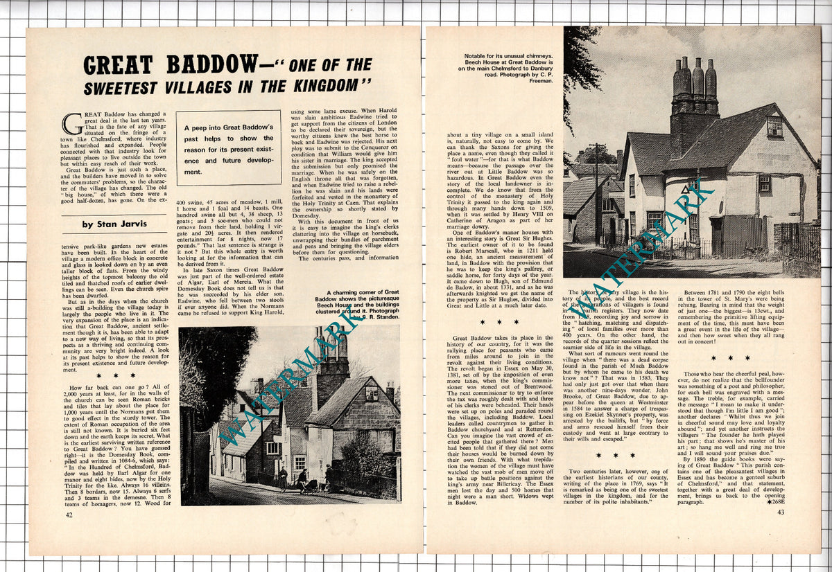 Great Baddow Essex  Beech House  - 1972 Article