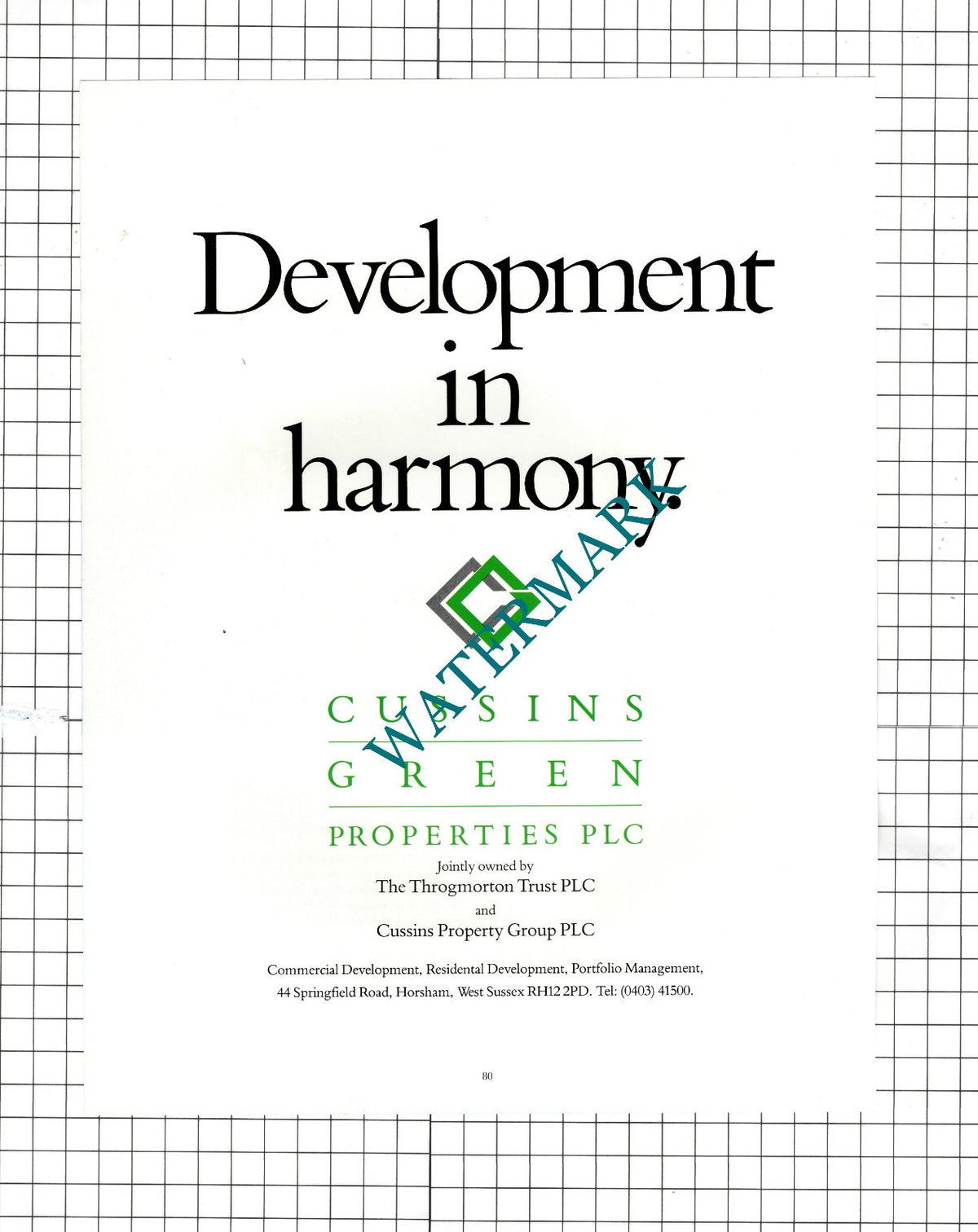 Louis Vuitton / Cussins Green Properties PLC Horsham Sussex - 1990 Advert