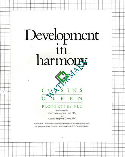 Louis Vuitton / Cussins Green Properties PLC Horsham Sussex - 1990 Advert