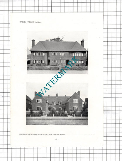 Rotherwick Road Hampstead Garden Suburb Barry Parker Architect   - 1911 Article