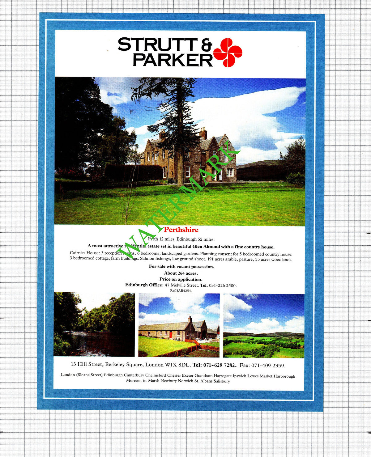 Sandhill Park Taunton / Cairnies House Glen Almond Perthshire - 1991 Cutting