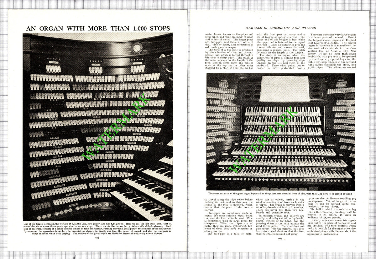 Atlantic City New Jersey  Organ Midmer-Losh - c.1940s Article