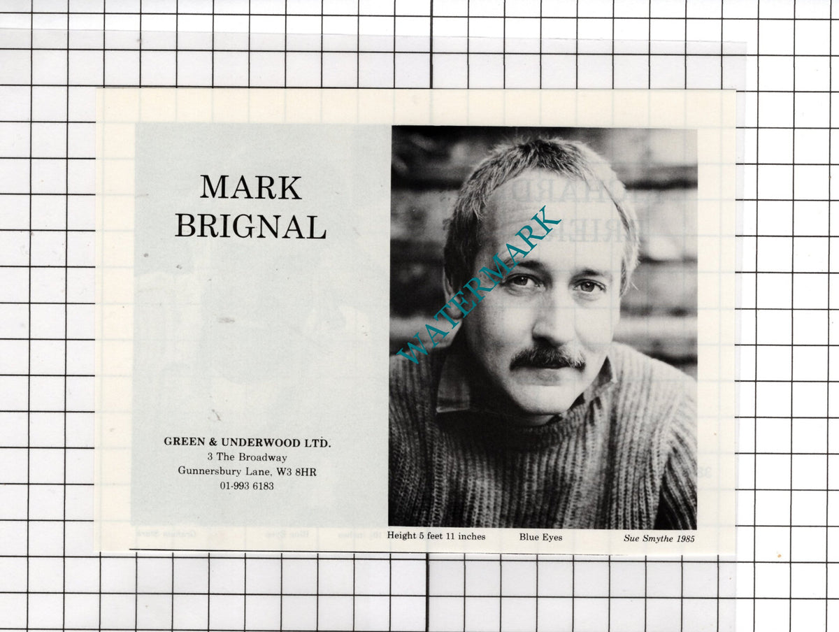 Richard Briers Actor / Mark Brignal Actor Advert - 1986 Cutting