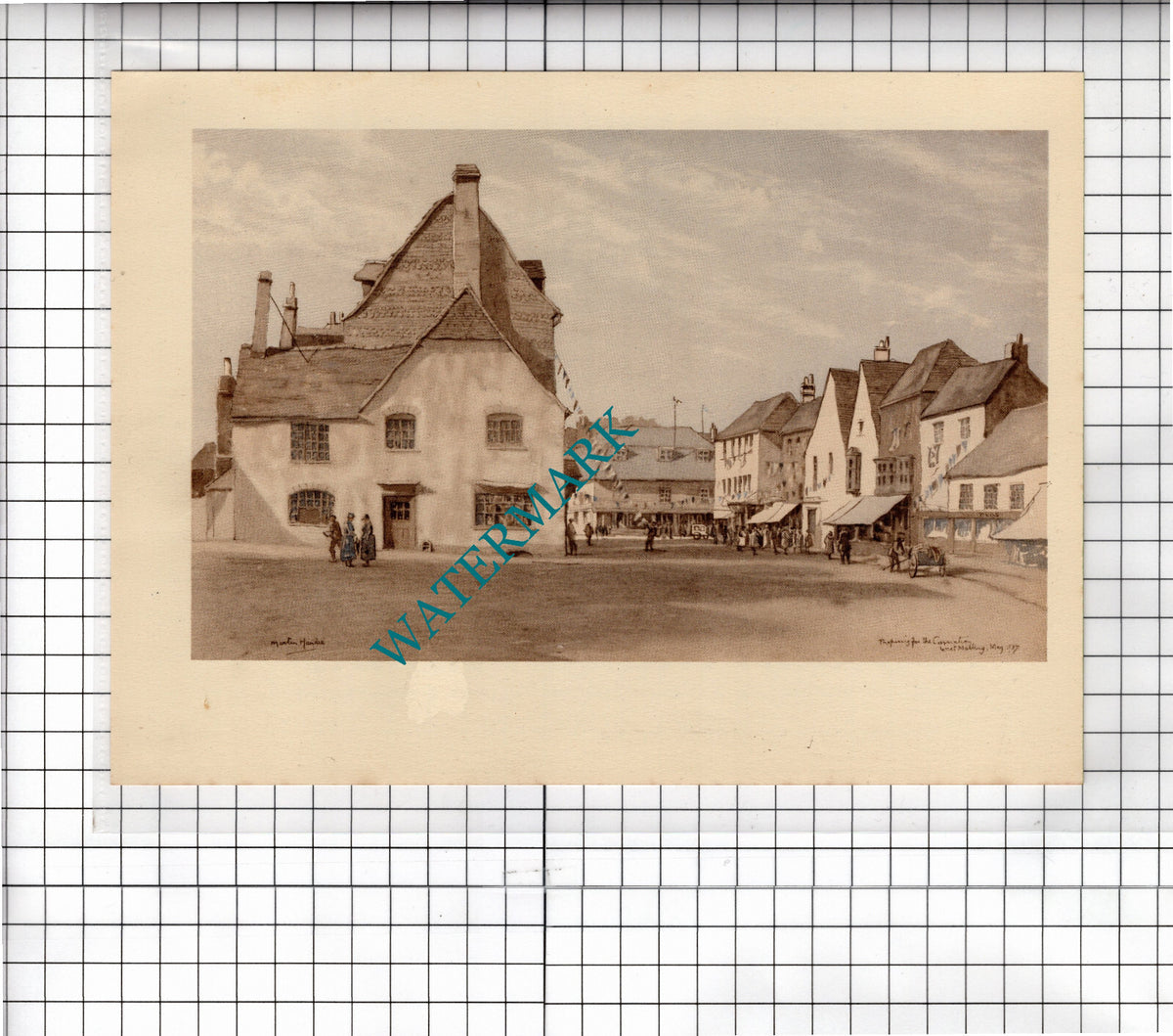 West Malling  Kent Martin Hardie  - c.1949 Clipping / Print
