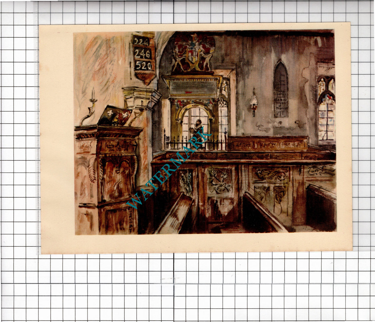 St Mary's Lydiard Tregoze Wiltshire  - c.1949 Clipping / Print