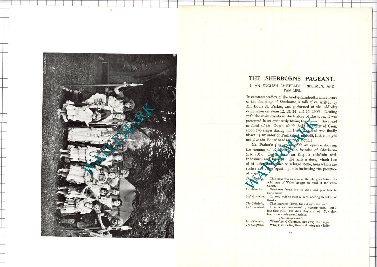 Sherborne Pageant Sherborne Dorset   - c.1904 Article / Print