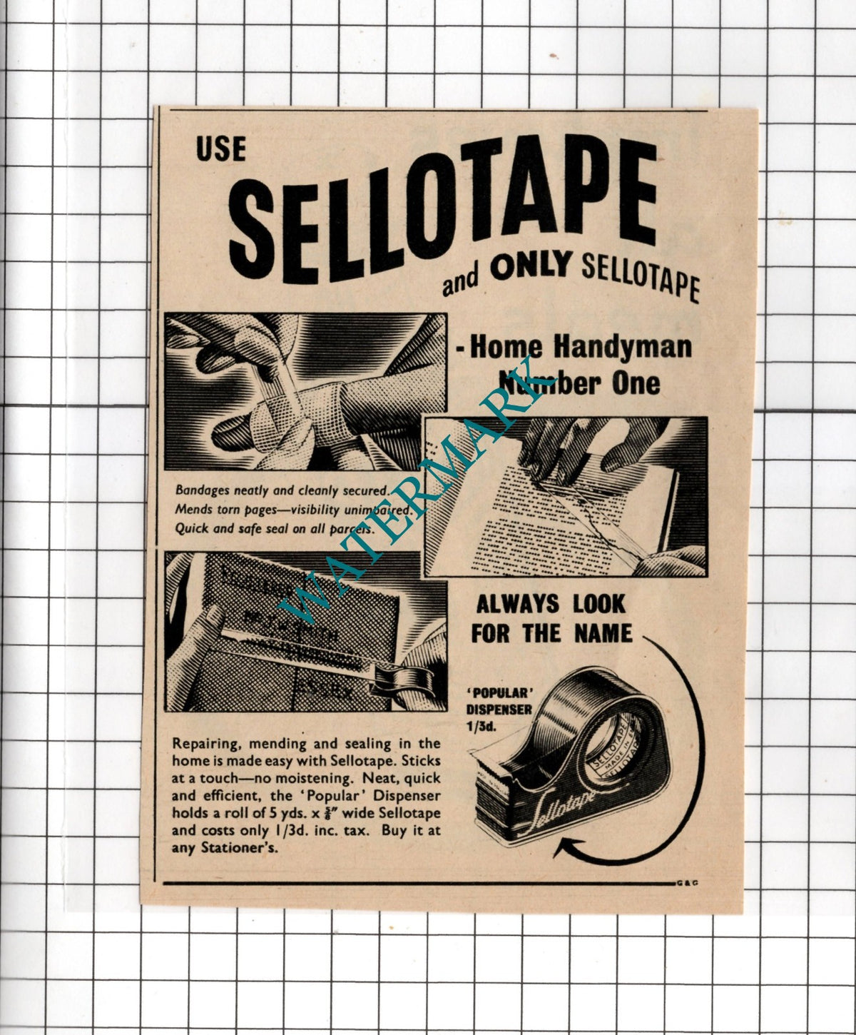 Sellotape Advert  - 1952