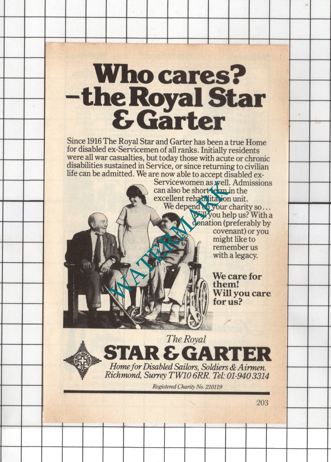 The Royal Star & Garter Home For Disabled Sailors Richmond Surrey - 1983 Advert