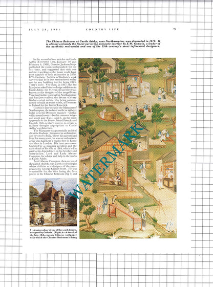 Castle Ashby Northampton E W Godwin  - 1991 Article