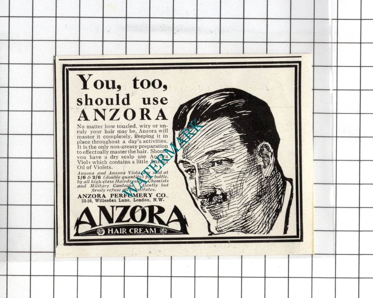 Anzora Hair Cream  - 1916 SMALL Advert