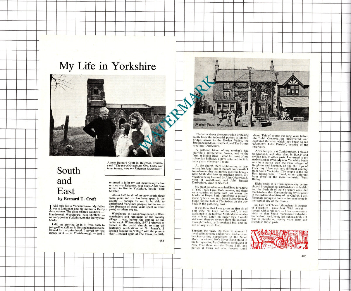 Bernard T Croft Reighton Church- c.1980s Small Article / Print