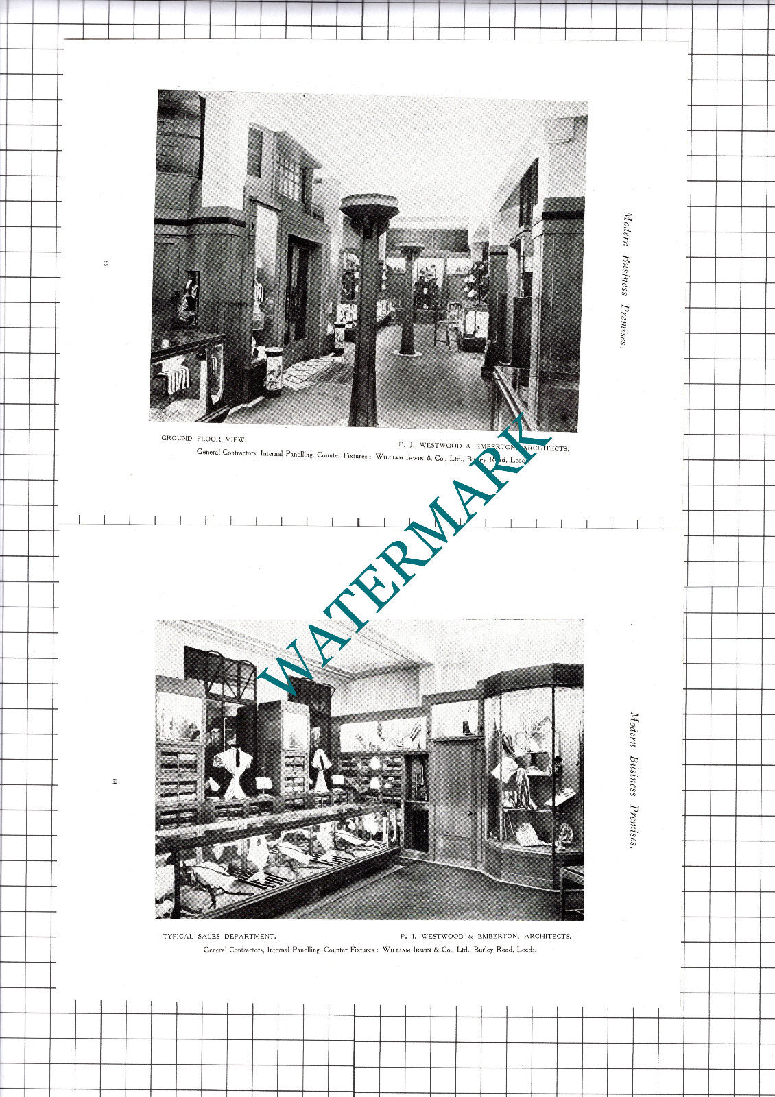 Austin Reed Ltd Leeds Westwood and Emberton Architects - 1923 Book Prints