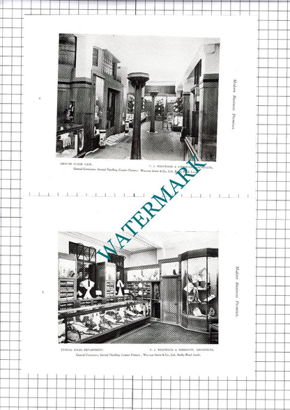 Austin Reed Ltd Leeds Westwood and Emberton Architects - 1923 Book Prints