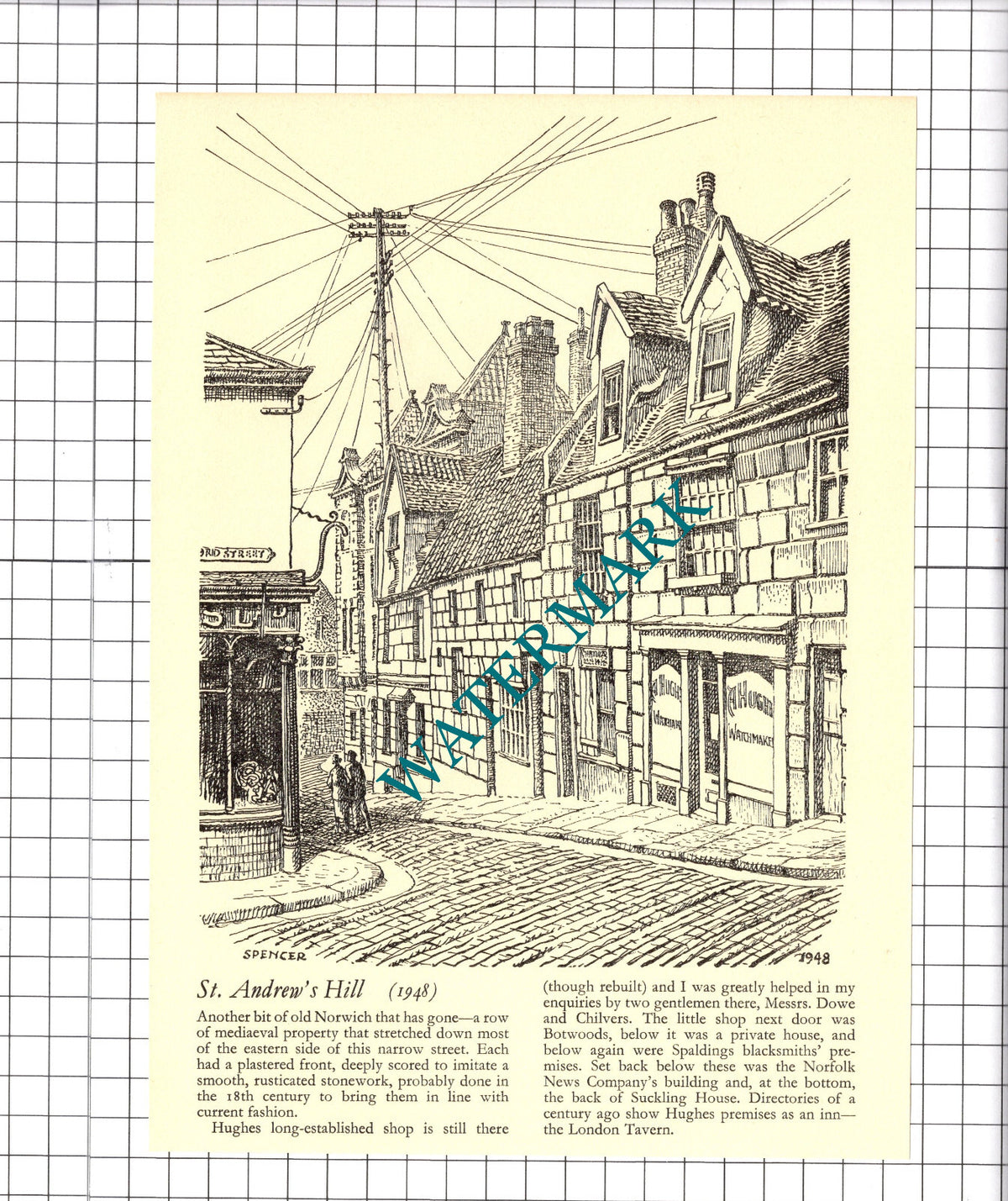 The Bluebell Inn Norwich Norfolk / St Andrew's Hill Norwich - 1970s Clipping