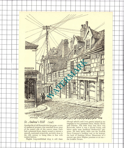 The Bluebell Inn Norwich Norfolk / St Andrew's Hill Norwich - 1970s Clipping