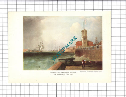 Portsmouth Harbour  / Falmouth Harbour  - c.1945 Book Print