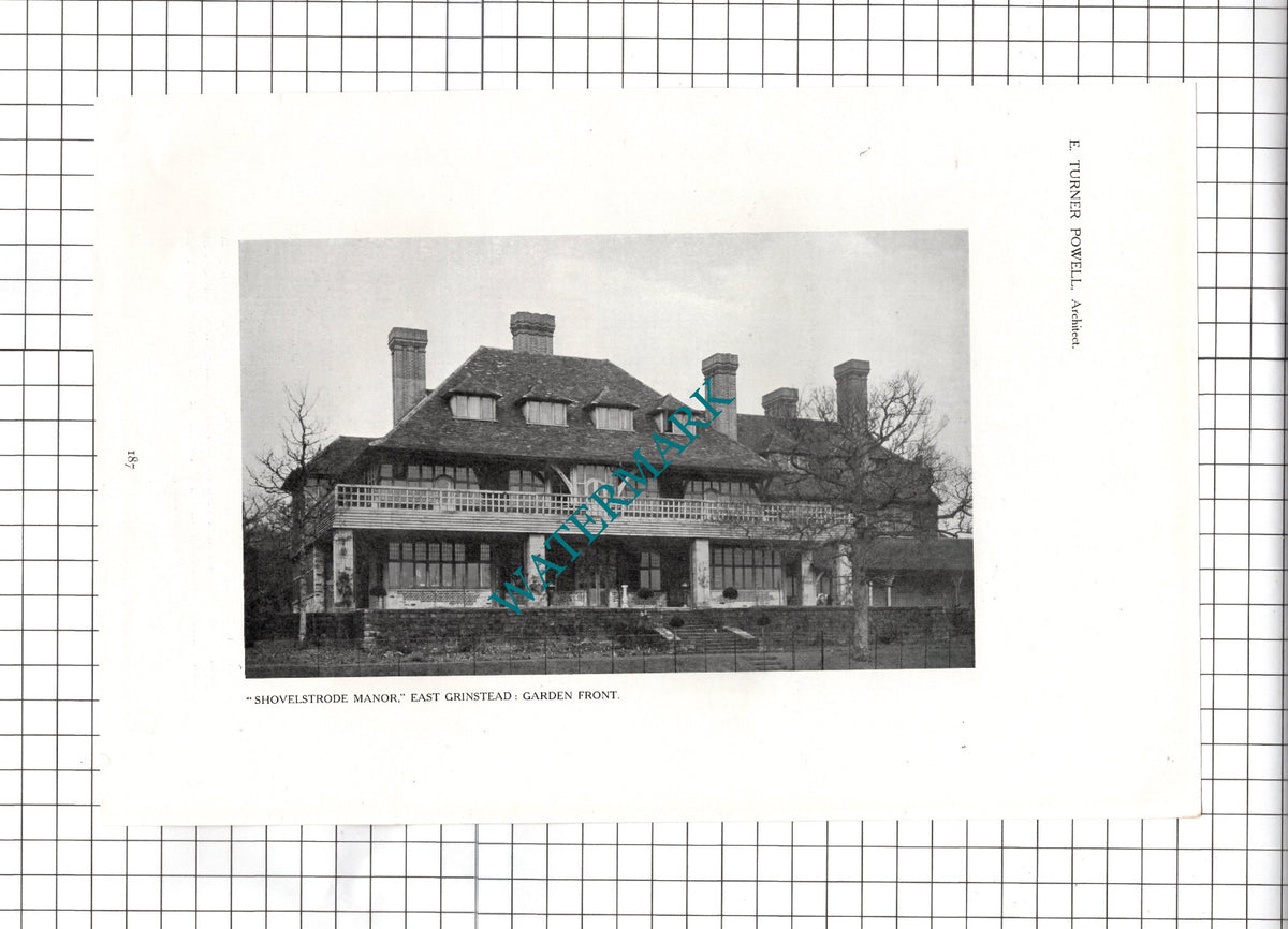 Shovelstrode Manor East Grinstead E Turner Powell Architect -1911 Article/Print