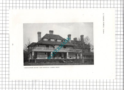Shovelstrode Manor East Grinstead E Turner Powell Architect -1911 Article/Print