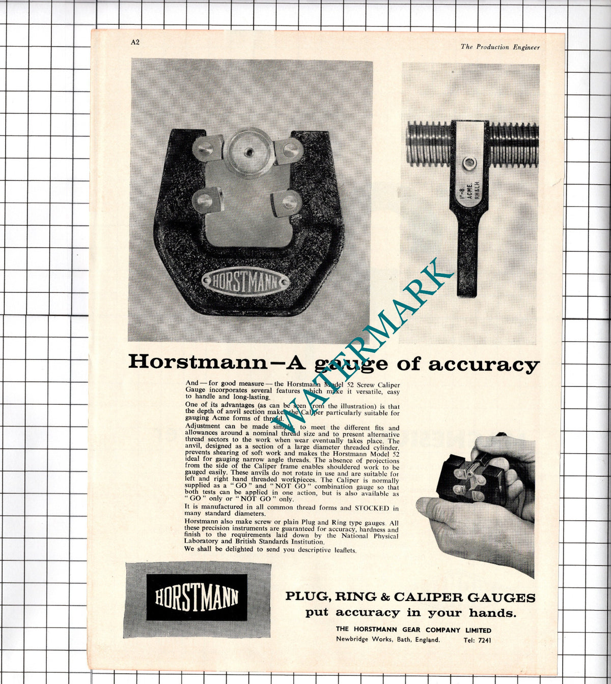The Horstmann Gear Company Ltd / Birmal Birmingham Aluminium Casting 1960 Advert