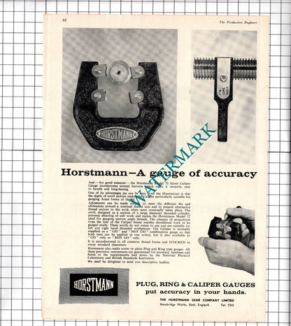 The Horstmann Gear Company Ltd / Birmal Birmingham Aluminium Casting 1960 Advert