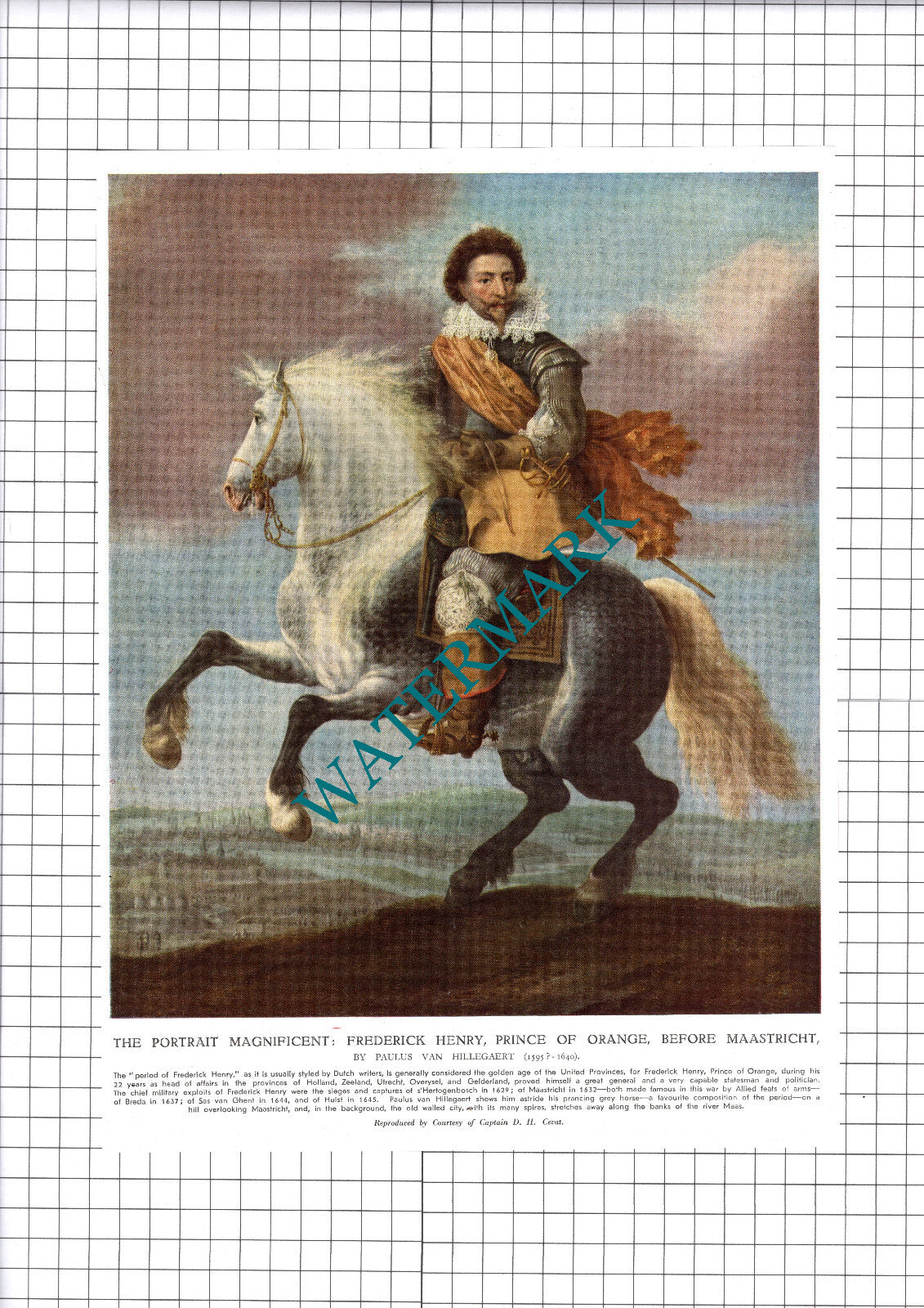 Frederick Henry Prince Orange Paulus van Hillegaert - 1945 Clipping / Print