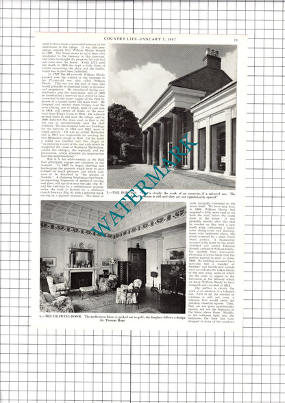 Letheringsett Hall Norfolk Lady Cozens-Hardy  - 1967 Article