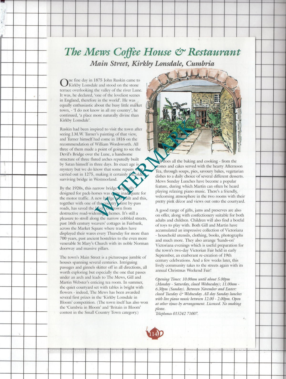 Wensleydale Creamery Hawes / Mews Coffee House Kirkby Lonsdale - c.2000 Advert
