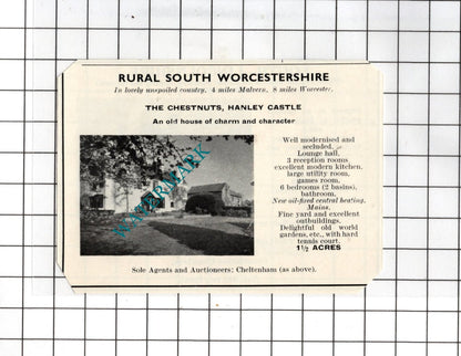 The Tartans Louth Lincolnshire / The Chestnuts Hanley Castle -1967 SMALL Advert