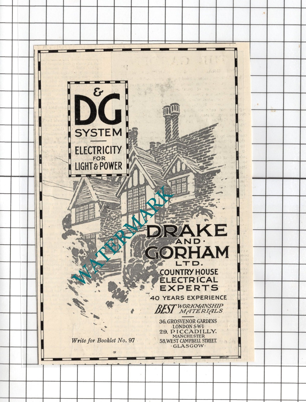 Drake and Gorham Ltd Electrical  - 1926 Small Advert