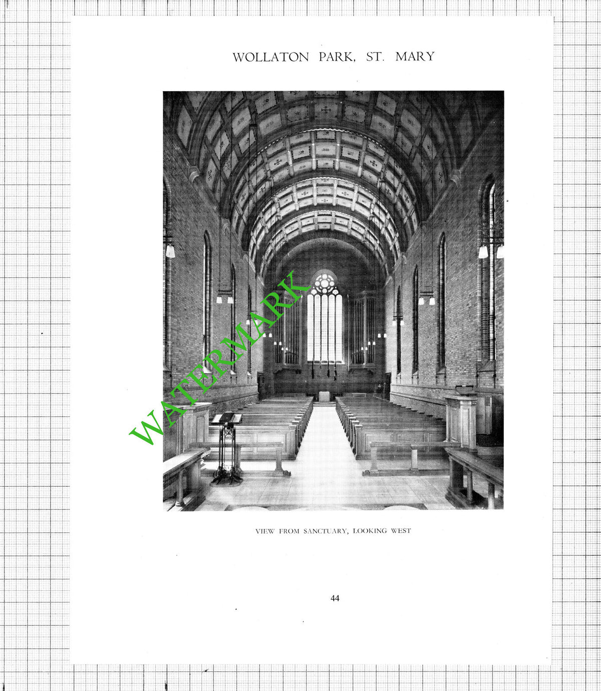 Wollaton Park St Mary's Church Cecil Howitt   - c.1947 Article