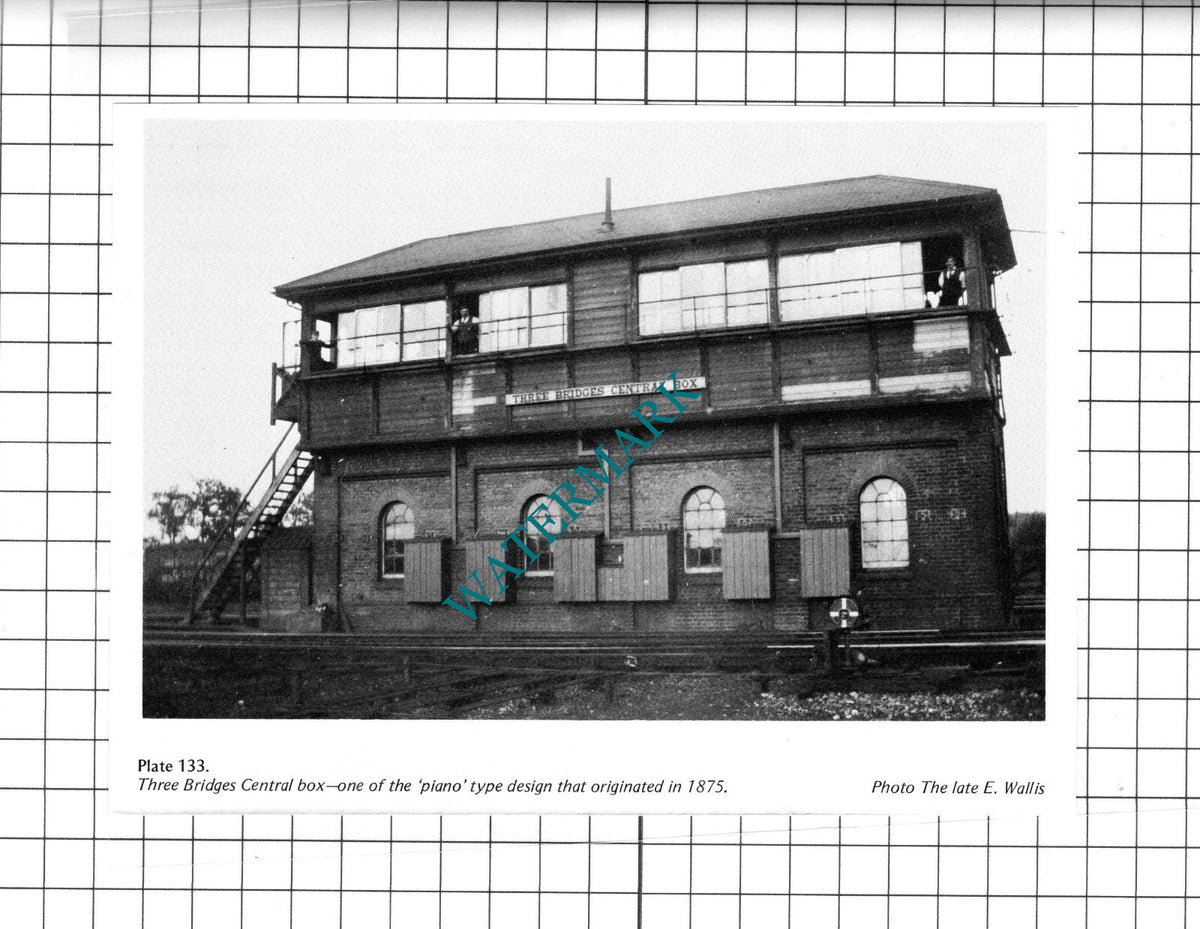 Three Bridges Central Railway Signal Box - 1970's Clipping / Print