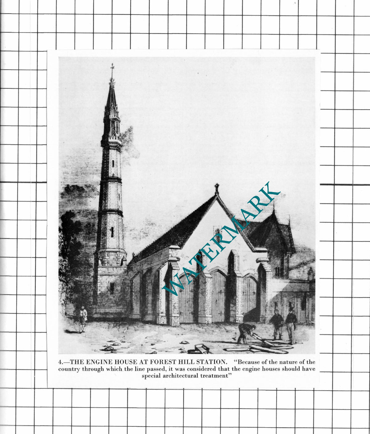 Forest Hill Station Engine House - 1967 Cutting / Print