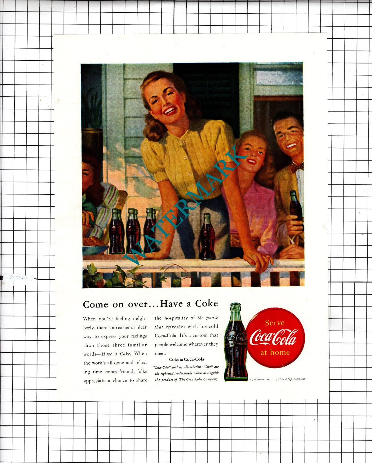 Coke Advert Coca-Cola - 1951 Advert