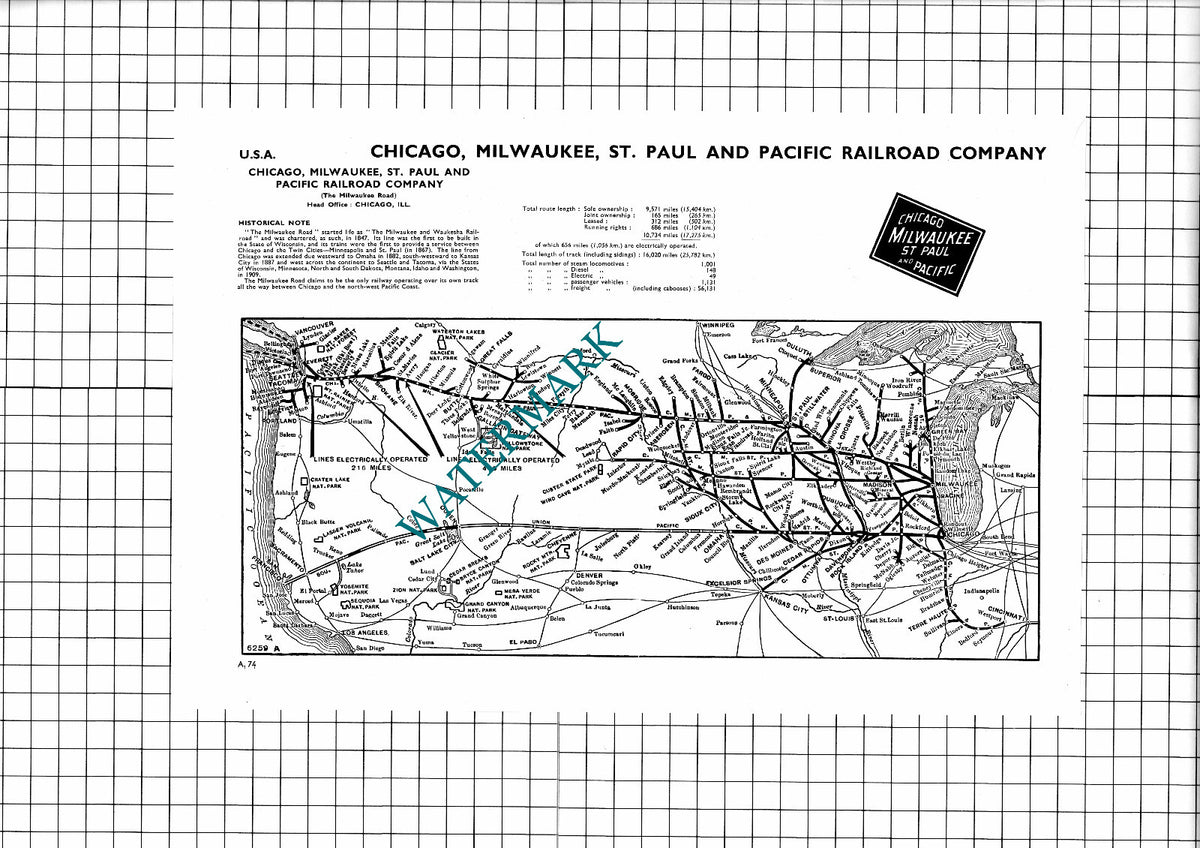 Chicago Milwaukee St Paul and Pacific Railroad Company - 1951 Article
