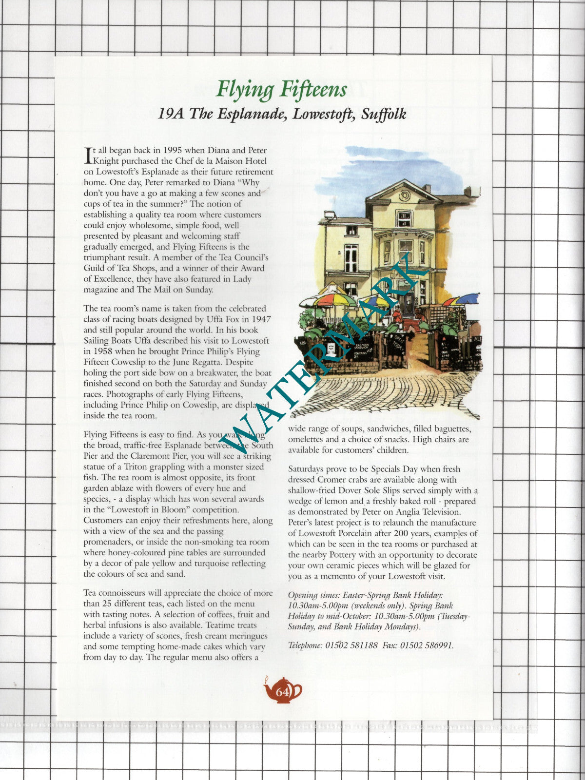 Flying Fifteens Lowestoft Suffolk / Parish Lantern Walberswick  - c.2001 Advert