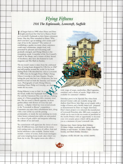 Flying Fifteens Lowestoft Suffolk / Parish Lantern Walberswick  - c.2001 Advert