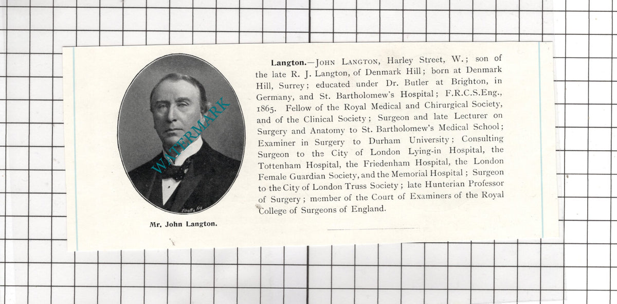 Richard Lake Checkes Court Sittingbourne John Langton Denmark Hill  1910 Cutting
