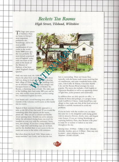 Tollgate Tea Shop Dyrham Park Holman / Beckets Tilshead Wiltshire -c.2001 Advert