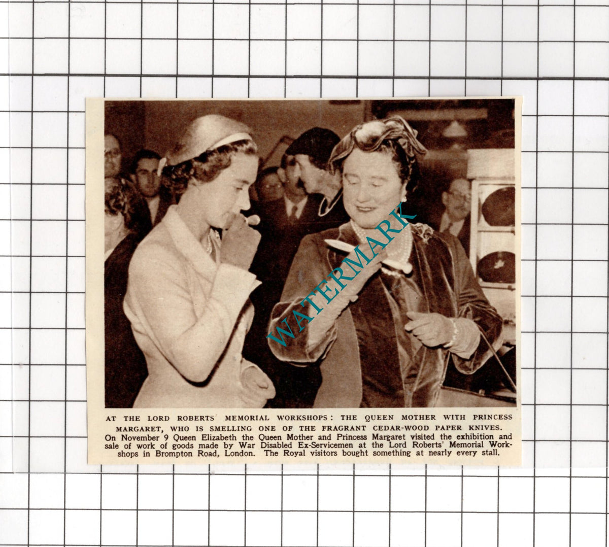 Lord Roberts Memorial Workshops Brompton Road London  - 1955 Small News Cutting